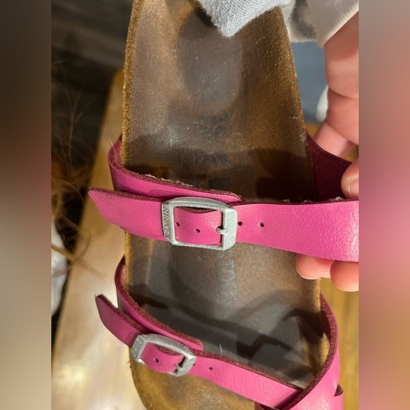 Birkenstock Mayori Fuchsia Hot Pink Leather Sandak 5.5 - Picture 4 of 6
